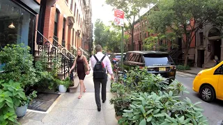 ⁴ᴷ⁶⁰ Walking NYC (Narrated) : Charles Street & Lane, Pier 46, Greenwich Village (August 1, 2019)