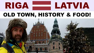 Exploring RIGA, the capital of LATVIA in winter - Old Town during Christmas