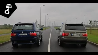 BMW X5 4.8is vs 3.0d (E53) Drag; zhmuraTV