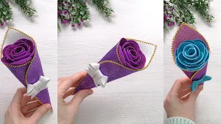 How To Make Rose Flower From EVA Foam Paper