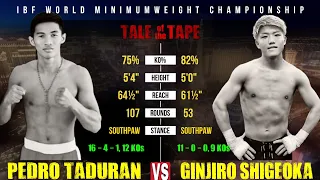 🥊Pedro Taduran vs Ginjiro Shigeoka Fight Highlights! IBF Minimumweight Championship