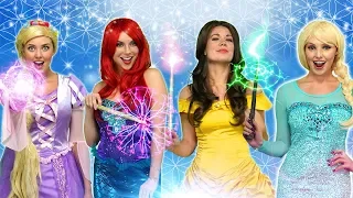 DISNEY PRINCESS MAGIC POWERS. {With Rapunzel, Ariel, Belle, Anna and Elsa)