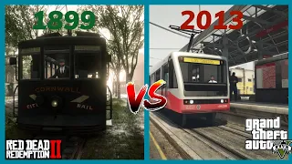 RDR2 TRAM VS GTA 5 TRAM | Ultimate comparison🔥....