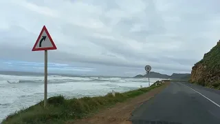 The drive from Scarborough to Misty Cliff on a grey September day in Cape Town