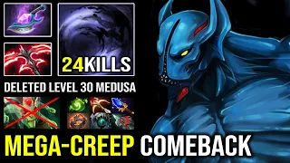 IMBA Dream Mega-Creep Comeback Against LEVEL 30 Late Game Medusa with Desolator 2 Nightstalker DotA