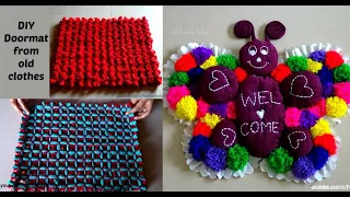 2 Creative Doormat ideas from old clothes | DIY Door mat | Best out of waste