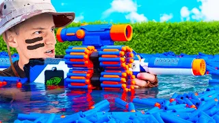 GUERRA NERF EPICA IN PISCINA!! 🏊‍♂️ Guerre di Scherzi su Cap e Kazu