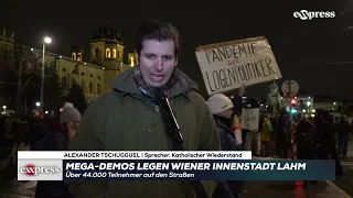 Demo in Wiener City: 44.000 Teilnehmer, vier Festnahmen, wenige Masken