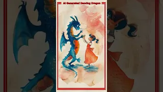 Watercolor Dancing Dragon