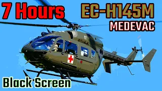 7 Hours Helicopter Sound Airbus EC H145M, Black Screen, Dream, ASMR, Meditation, Sleep, Aviation