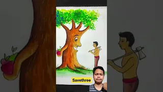 save trees save earth 🌳🤕|| Ibun Khai #shorts#youtubeshorts#savetrees#savetheworld#art