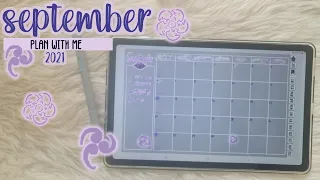 September 2021 Plan With Me ~ digital planning | xodo | S6 lite + FREE washi stickers