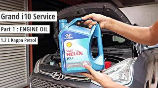 Grand i10 Petrol Servicing - Part 1 - Engine Oil and Oil Filter Change