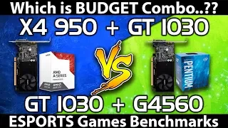 Athlon X4 950 vs Pentium G4560 || GT 1030 || Low Budget Gaming PC Benchmarks