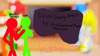 Color Gang react to Fundamental paper education//Alan Becker//No motivation