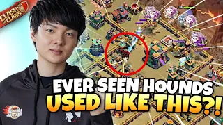 Stars shocks EVERYONE with 200 IQ Trickle HOUND deployment! GENIUS! Clash of Clans