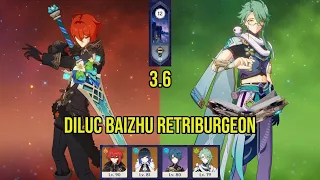 (F2P) C0 DILUC BAIZHU Retriburgeon | 3.6 Spiral Abyss Floor 12 | Genshin Impact