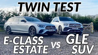 SUV vs Estate Twin Test | 2021 GLE 350 d SUV vs E 300 de Estate head to head in 4K