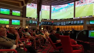 Mexican fans react to South Korea goal against Germany