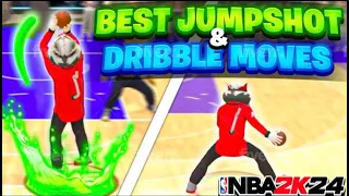BEST JUMPSHOT AND DRIBBLE MOVES IN NBA 2K24 SEASON 7!!!