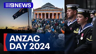 Aussies mark Anzac Day 2024 with dawn services, marches and two up | 9 News Australia