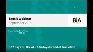 BIA Brexit Briefing Webinar  September