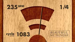 235 BPM 1/4 Wood Metronome HD