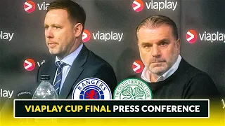 Michael Beale & Ange Postecoglou Viaplay Cup Final PRESS CONFERENCE