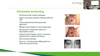 Lecture: Advanced techniques/management of difficult strabismus cases: Dr. Gillian Adams