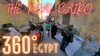 🌐 360 EGYPT: 🇪🇬 Walking Tour in the small Streets of the Authentic Cairo