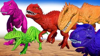 Dinosaurs Battle Cage ! X-MEN Mosasaurus Vs Ant-Man Spinosaurus & T-REX Jurassic World Evolution 2
