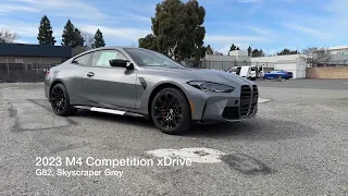 Tour the 2023 M4 Competition xDrive in Skyscraper Grey | 4K