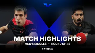 Alvaro Robles vs Sathiyan Gnanasekaran | MS | WTT Star Contender Doha 2022 (R48)