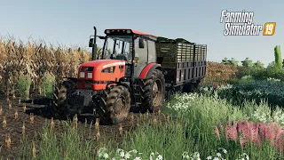 FS19 |Карта Кошмак| Пробная заготовка силоса. Ростсельмаш RSM 1403, MTZ 1523