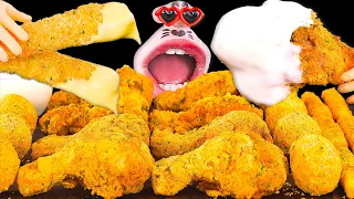 SUB│Cheese Chicken, Cheese Sticks, Cheese Balls ASMR Mukbang Eating Show