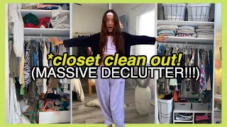 MASSIVE CLOSET CLEAN OUT declutter + getting rid of OVER HALF my wardrobe!!! (organization tips!)