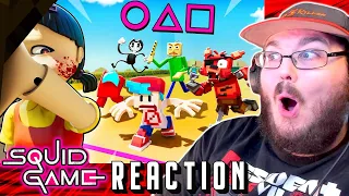 SQUID GAME vs. Friday Night Funkin', Among Us, FNAF, Baldi, and Bendy!  @ZAMinationProductions FNAF REACTION!!!