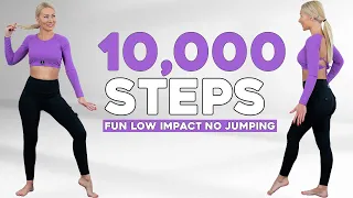 10000 Steps Workout  Fun, Low Impact, No Jumping Workout  Walk at Home Knee Friendly