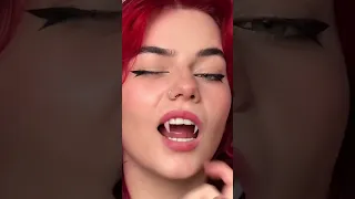 Fake vampire teeth🎃🦷 #shorts #makeupshorts #halloween | tiktok elptt_