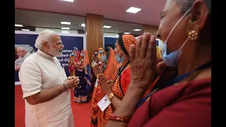 An interactive session with women beneficiaries in Banaskantha, Gujarat