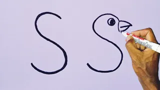 Draw a bird starting with the letter S