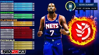 This *NEW* 6’10 KEVIN DURANT DEMIGOD BUILD WILL BREAK NBA 2K23..