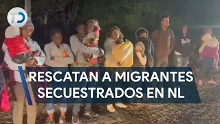 Rescatan a 40 migrantes secuestrados en autobús en límites de NL y SLP