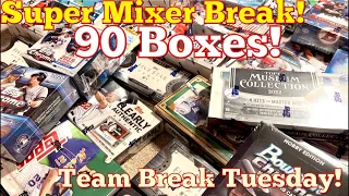 OPENING 90 BASEBALL CARD BOXES! (TEAM BREAK TUESDAY!)