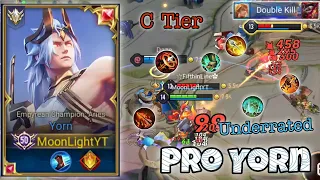 Yorn Pro Gameplay | C Tier Most Underratted Champ | Arena of Valor | Liên Quân mobile