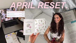 APRIL RESET 🌷📚📝 goals, doodle planner setup, march recap, budget check-in, reading recap + TBR