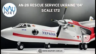 Aircraft model Antonov An-26 RESCUE SERVICE UKRAINE  "04" scale 1:72