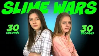 SLIME WARS MAKING SLIME IN 30 SEC CHALLENGE || Taylor and Vanessa