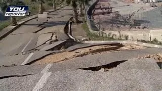 Buildings sink as Italian town hit by landslide.