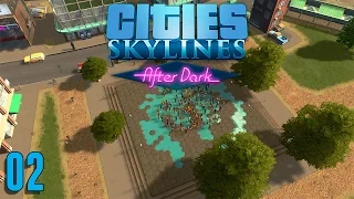 Cities Skylines After Dark 02 High School Area